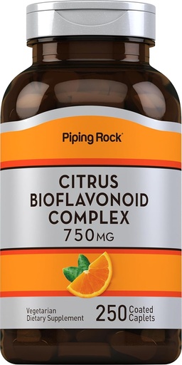 [BRSROBIDPNYBS2Q7] Piping Rock Citrus Bioflavoids Complex 750 mg | 250 caplets | 非GMO, Gluten 免费补充品