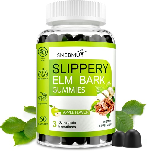 [BRSRAHQ6BZ7QEFD3] Slippery Elm Bark Gummies - 130 Ulmus Rubra Gummies