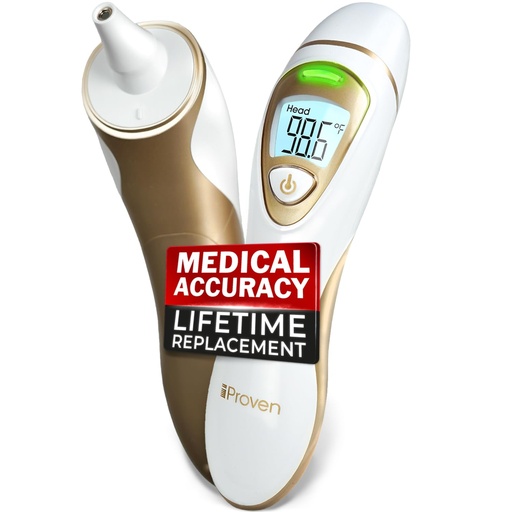 [BRSROFIDOB6AGCDV] iProvèn Pro Series | Ear Thermometer with Non-Touch Forehead Function | Superior Accuracy for Adults, Kids, Babies | Premium Digital Thermometer for Adults and All Ages