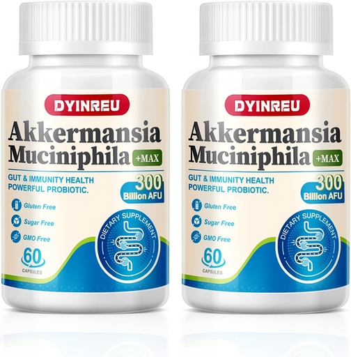 [BRSRAZY5CUHWK3IU] Akkermansia Muciniphila 300亿 APU, 增加GLP-1, 消化剂、Gut、Immune和整体健康、Enhances Gut消化剂Lining功能、女性活性消化剂60 Capsules