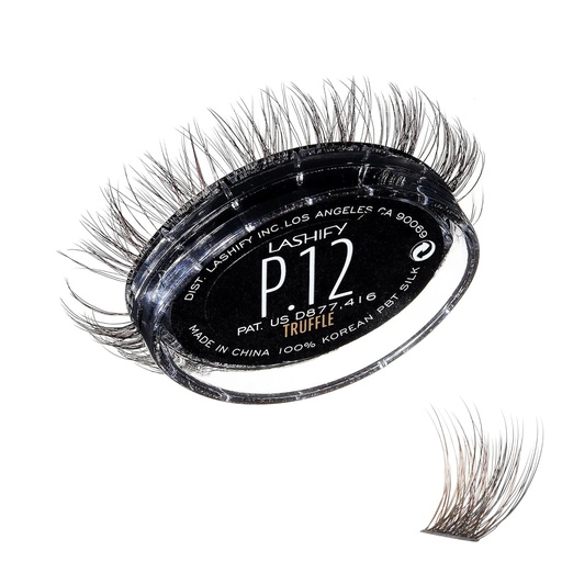 [BRSROBQCDMHBYCA2] Lashify Plushy 12mm Gossamer Lashes in Truffle Color, Easy DIY False Lashes for a Voluminous Yet Still Natural Look