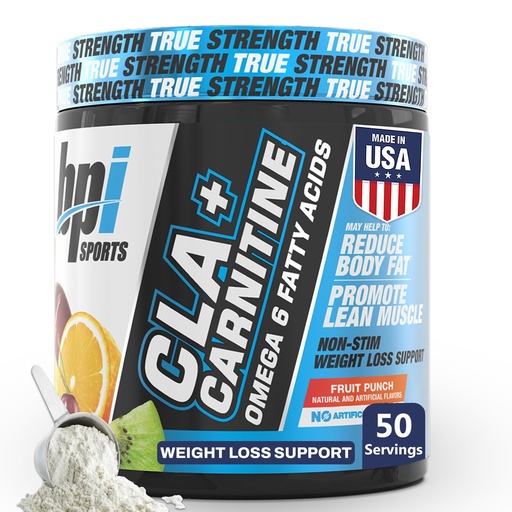 [BRSWKHDZBR6G2DD5] BPI Sports CLA+Carnitine – CLA L Carnitine & Linoleic Acid – L Carnitine Supplement for Weight Loss, Metabolism & Lean Muscle – Caffeine Free – Fruit Punch – 50 Servings – 12.34 oz
