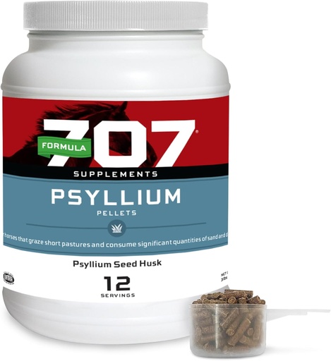 [BRSWKEYMOMHA423O] Vzorec 707 Psyllium Pellets Equine Supplement (3lb Jar - 12 Day Supply)