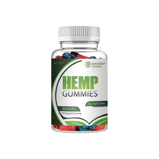[BRSRO2QTCJ7BSHT6] Medallion Greens Hemp Gummies (Single, 60 Gummies)