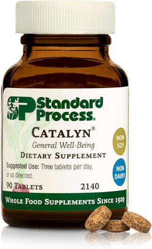 [BRSWIYAYCQGBGEA7] Standard Process Catalyn - General Well-Being Tablet to Aid Antioxidant Activity - Contains Vitamins A, B6 & D - Designed to Bridge Nutritional Gaps - Non-Dairy & Non-Soy - 90 Tablets (30 Servings)