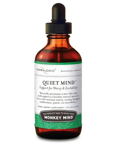 [BRSWIG32BAMGYFTK] Herbalogic - Quiet Mind Liquid Herb Drops - Non-Sedating, Promotes a Feeling of Zen-like Calm - Eases Anxious Worry and Panicky Mood - Based on the Traditional Chinese Formula Gui Pi Tang - 4 Fl. Oz.