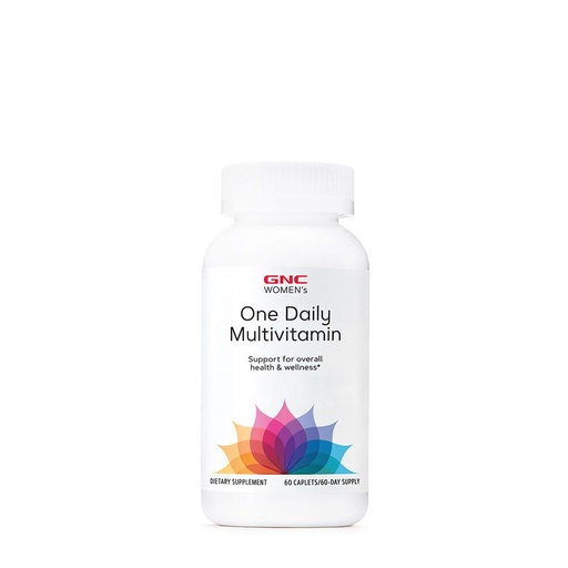 [BRSWYFDRDF7GE3AY] GNC Women's One Daily Multivitamin | Supporta la funzione immunitaria e cerebrale Plus Hair, Skin and Nail Health | Miscela antiossidante con collagene | Supplemento giornaliero | 60 Caplets