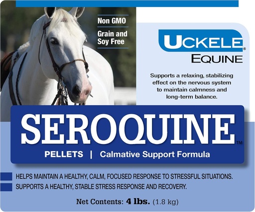 [BRSWGFL2BN6RE3DX] Uckele Seroquine Pellet, Calming Supplement for Horses, 4 lb