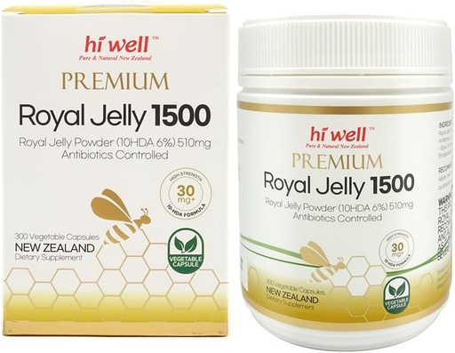 [BRSW2CANCN6BU3TG] Hi Well Premium Royal Jelly 1500 300VegeCapsules