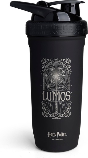 [BRSROGI6B4GWYELX] Smartshake Reforce Stainless Steel Harry Potter Lumos Style Shaker Bottle (900 ML /30oz) | Lightweight Resistance Sports Shaker Bottle with a Soft Lid | Leakproof, BPA Free & DEHP Free