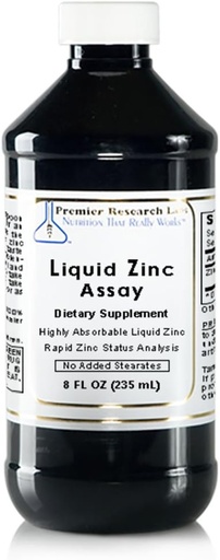 [BRSWIZI2BQPWKADM] Liquid Zinc Assay, 8 fl oz (47 Servings) of Highly Absorbable Liquid Zinc. Excellent for Use in Rapid Analysis of Zinc Status