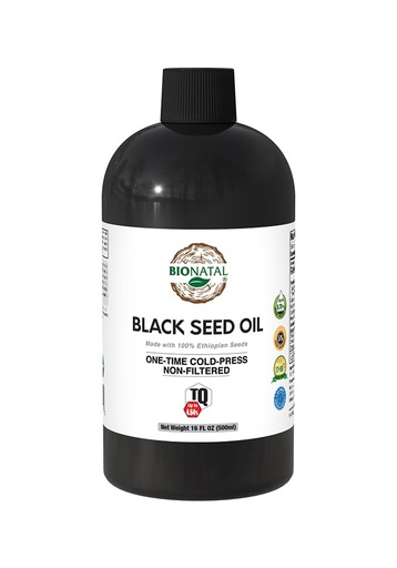 [BRSW2ZYCCR6QYD33] BioNatal Ethiopian Black Seed Oil 16oz PET/Plastic Bottle – Cold Pressed Nigella Sativa, Black Cumin Seed Oil, Unrefined & Non-Filtered, High TQ Up to 4.64% – Supports Immune System, Digestive