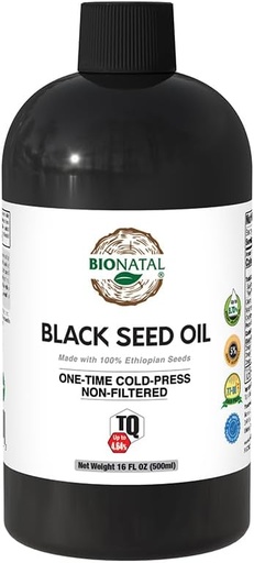 [BRSW2ZYCCR6QYD33] BioNatal Etiopian Black Seed Oil 16oz PET/Plastic Bottle 