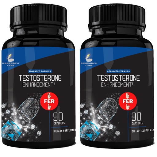 [BRSWGGANB57QAELA] Pharmacist Recommended 2 fer 1 Offer 180ct Testosterone Booster Enhancement by Research Labs. Increase Lean Muscle Energy Strength. Saw Palmetto, Tribulus, Tongkat Ali, Horny Goat Weed, Zinc
