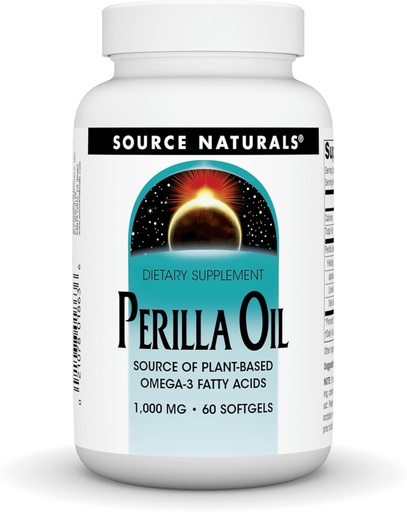 [BRSWIYQLA56ROFLU] Source Naturals Perilla Oil Source of Plant-Based Omega-3 Fatty Acids, 1000 mg - 60 Softgels