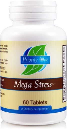 [BRSWGZLQAUMB4CI3] Priority One Vitamins Mega Stress 60 Tablets - B Vitamin Complex with The Benefits of Adrenal.*