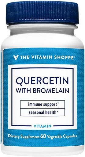 [BRSWIEINDN4BYFY3] The Vitamin Shoppe Quercetin with Bromelain - 250mg Antioxidant (60 Capsules)