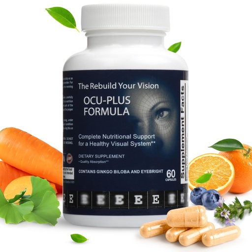 [BRSW2GI6OUPR42TV] Ocu-Plus Formula – Eye Health Supplement with Lutein & Zeaxanthin – Supports Visual Clarity, Night Vision & Macular Health – with Bilberry, Ginkgo Biloba & NAC – 60 Capsules