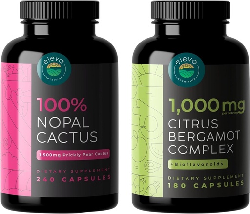 [BRSROGQHPIPQYYDH] Nopal Cactus Capsules and Citrus Bergamot Complex + Bioflavonoids Bundle