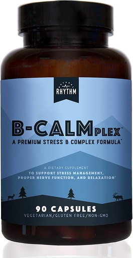 [BRSWGYI7PMIWEYL2] Naturlig Rhythm B-CALMplex, unik B-vitamin blanding, B-kompleks støtter Riktig nervefunksjon og avslapping, 3 måneders forsyning, 90 kapsler