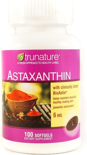 [BRSWIHIBCUBBWGDC] TruNature Astaxanthin 6 mg - 2 Bottles, 100 Softgels Each