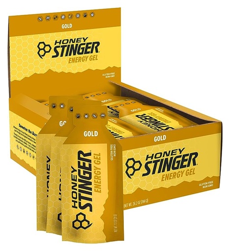 [BRSWIY3ZC4HB62AV] Honey Stinger Gold Energy Gel, Gluten Free & Caffeine Free, for Exercise, Running and Performance, Sports Nutrition for Home & Gym, Pre and Mid Workout, 24 Pack, 26.4 Ounce