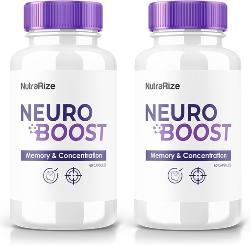 [BRSRAYAOCUCB63LB] (2 Pack) Neuro Boost - Premium kapslar med en ren formel för fokus, varning och varje dag skärpa | Easy-to-Take piller för dagligt stöd (120 kapslar)