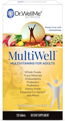 [BRSRMZA6BYPGMYDG] MultiWell Multivitamins for Adults 120 Tablets - High Potency Multivitamin with Whole Foods, Minerals, Antioxidants, Probiotics - Energy, Immune, Heart & Digestive Health