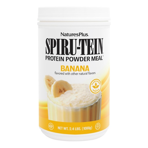 [BRSWIYT3PMDWAFI7] NaturesPlus SPIRU-TEIN, Banana - 2.4 lbs - Plant-Based Protein Shake - Non-GMO, Vegetarian, Gluten Free - 32 Servings