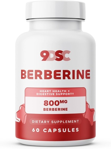 [BRSRAFD3OQOQIG3X] 9DSC Berberine Supplement 800 mg - 60 Capsules
