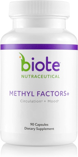 [BRSWYZD4CIJWCFDU] Biote Nutraceuticals - Methyl Factors+ - Circulation + Mood (90 Capsules)