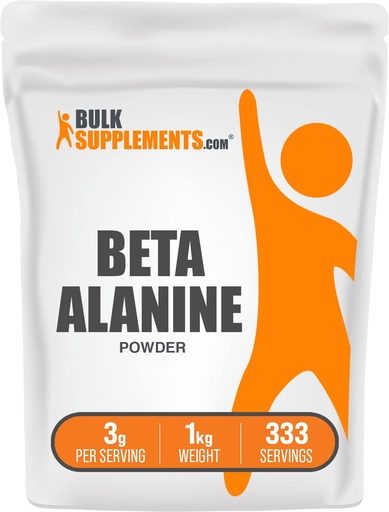 [BRSWIFYABR6R2YLI] BulkSupplements.com Beta Alanine Powder - Beta-Alanine Supplement, Pre-Workout Supplement - Unflavored & Gluten Free, 3g per Serving, 1kg (2.2 lbs) (Pack of 1)