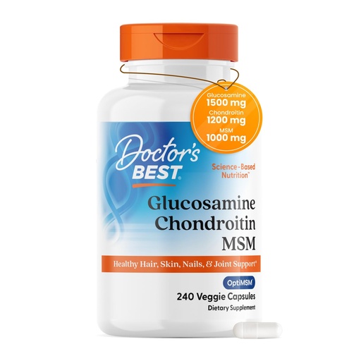 [BRSWIYQAO4GREGDG] Doctor's Best, Glucosamine Chondroitin MSM, 240 Capsules, 300 grams