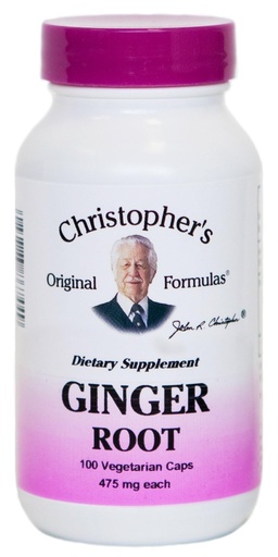 [BRSWI2TYBEEBW3TK] Christopher's Original Formulas Ginger Capsules, Natural Ginger Root Digestive Support, 100 Veg Caps