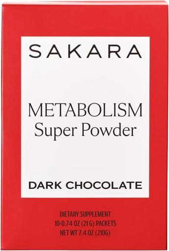 [BRSWGBD5PIPBOF3A] SAKARA Metabolism Super Powder, 10 Servings - Metabolism Drink Powder to Help Digestive Health & Bloating, Digestive Enzymes Supplements for Women, Gut Health Smoothie Mix with Gymnema Sylvestre