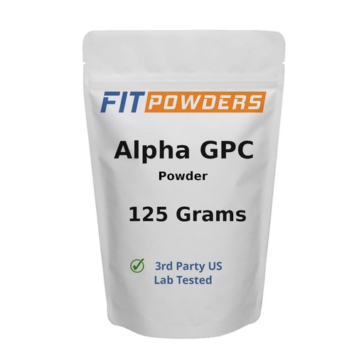 [BRSWYZ33CEIQA2TF] Alpha GPC Powder Supplement (Alpha-GPC Choline Powder) with Scoop (125 Grams)