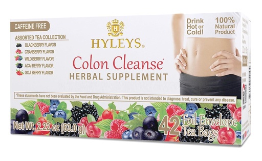 [BRSWYHDRO54AGFI4] Hyleys Colon Oczyścić Herbata Różne smaki - 42 Tea Bags (12 Pack - 504 Tea Bags Total)