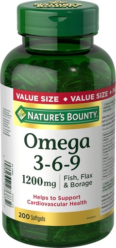 [BRSWIEAEAYAGKDTA] Nature's Bounty Omega-3-6-9 1200mg 200 count