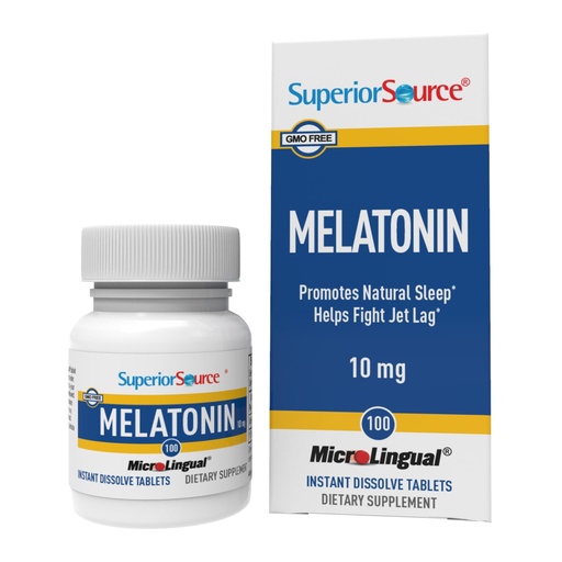 [BRSWIZQ3OEFWM2DE] Superior Source Melatonin 10 mg - Healthy Sleep Support Supplement for Adults - Melatonin Formula with Chamomile Aids Relaxation & Restful Sleep - 100 Sublingual Dissolving Tablets