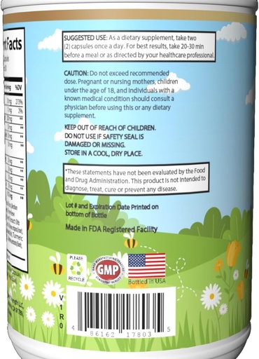 [BRSROHQECACBY23Z] Dukungan Hati - Premium Blend dengan Milk Thistle, Artichoke, Beetroot & More - Mendukung Metabolisme & Digetical Enzymes - 60 Veggie Capsules - Blended in USA