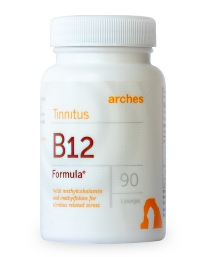 [BRSWGFILAUNBQ2QU] Arches Tinnitus B12 Formula – Methylfolate 400 mcg, Methylcobalamin 1000 mcg, 90 Lozenges, 3 Month Supply