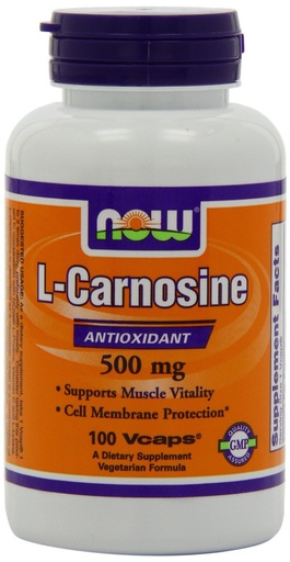 [BRSWIGYQCMGGYGY5] Now Foods, L-Carnosine 500mg 100 VegiCaps (Pack of 2)