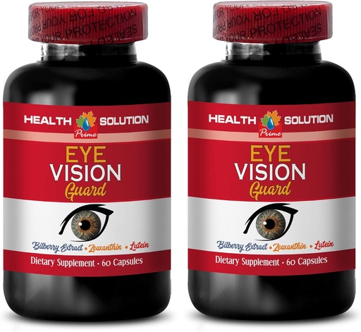 [BRSWGAARB4IAAEI3] Vitamine für Augenpflege - Maximum Vision Support - Fördert Gesunde Vision - l-Taurine Supplement, Lutein, Bilberry Fruit, Grape Seed, Quercetin Dihydrate, L-Taurine, Vitamin A Pillen, 2 Bot 120 Caps