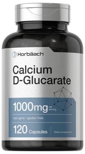 [BRSWGH3QOABQ43DH] Horbäach Calcium D-Glucarate 1000mg | 120 Capsules | Non-GMO, Gluten Free Supplement