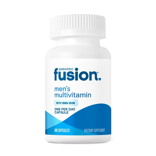 [BRSROED2DENBUETP] Bariatric Fusion One Per Day Bariatric Multivitamin with Iron for Men | with Prostate and Heart Support Vitamins* | Gastric Bypass and Sleeve Gastrectomy | 30 Capsules | 1 Month Supply