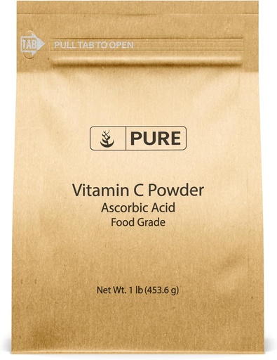 [BRSWGZD7OAHRGYAY] PURE ORIGINAL INGREDIENTS Vitamin C Powder (1 lb) Ascorbic Acid, Non GMO, Dietary Supplement
