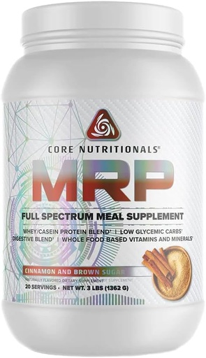 [BRSRM23YOQGWG3D3] Nucleu Nutritionals Platinum MRP Full Spectrum Meal Replacement, Se sustine eliberarea pentru toata ziua Amino Acid Support, 27G Proteine, 20 Serviri (Cinnamon si maro zahar)