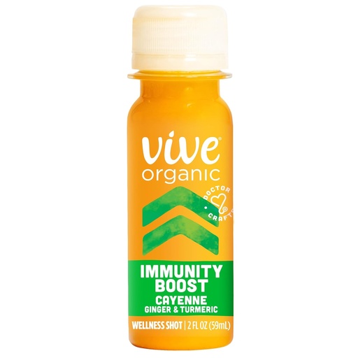 [BRSWGGAEOUOQG33V] Vive Organic Immunity Boost Cayenne, Ginger &amp; Turmeric Shot (2oz Bottle)