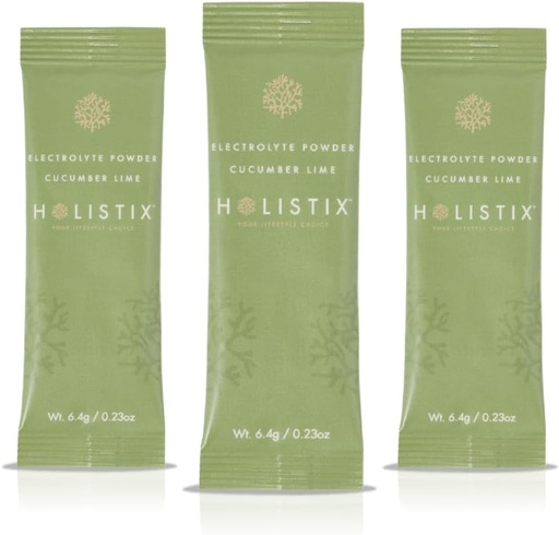 [BRSRAYA7AQOQ2YI3] Holistix Electrolyte Powder: Zero Sugar Hydration | Enhanced with Icelandic Marine Algae | Natural Flavors | Keto & Paleo Friendly | 12 Stick Packs(Cucumber-Lime)