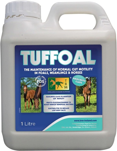 [BRSW2AILC4NGKHTU] TRM Tuffoal Horse Feed Supplement for Gut Motility with Kaolinitic Clays and Pectin - 33.8 fl oz (1 Liter) - 33.8 fl oz